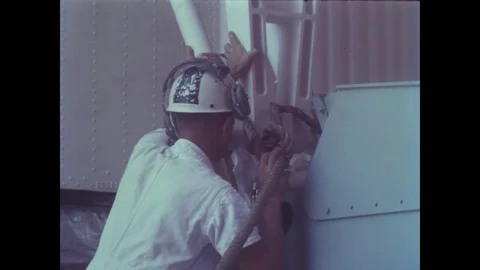 1966-Apollo 1 / Saturn IB / USA / Aug 29, 1966 Stock Footage 77892802