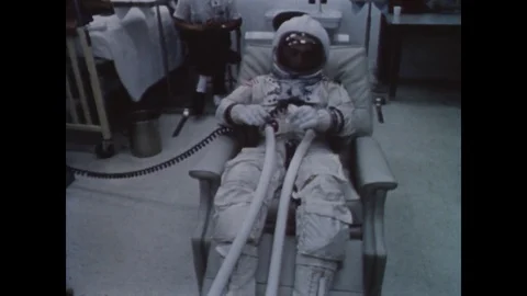 1966-Apollo 1 / Spaceman / Preparing / Oct 18, 1966 Stock Footage