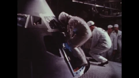 1966-Apollo 1 / Spaceman / Space Capsule / Test / Oct 18, 1966 Stock Footage