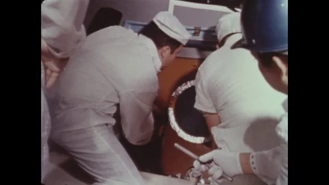 1966-Apollo 1 / Spaceman / Space Capsule / Test / Oct 18, 1966 Stock Footage 77893132