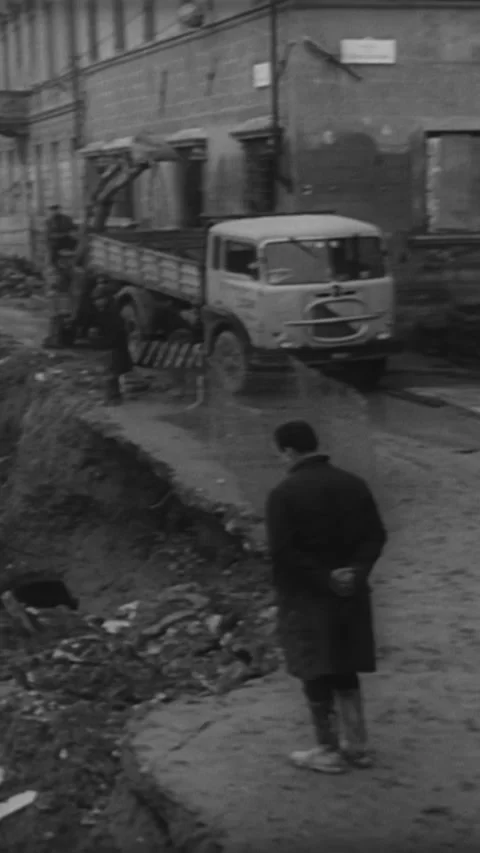 1966 - Artwork damaged by severe flooding in Florence is pulled out of storage Stock Footage 287575382