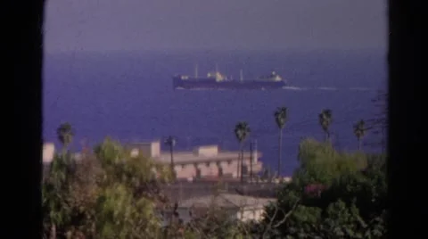 1966: the boat at sea CALIFORNIA Stock Footage