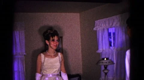 1966: a bride is seen walking HAGERSTOWN, MARYLAND Stock Footage