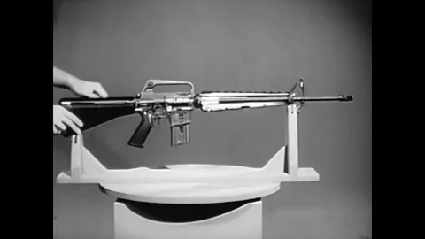 1966 - The Cocking and Feeding phases of the Cycle of Functioning of the XM16E1 動画素材 79523664