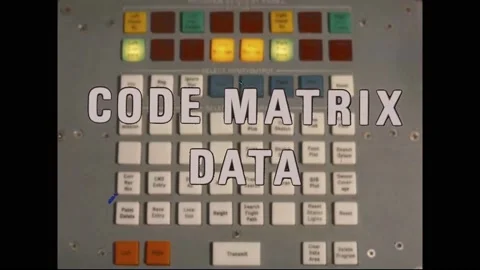 1966 - Code matrix data is entered into a US Navy computer and output by Stock Footage 229353066