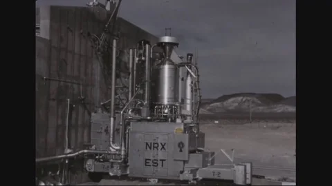 1966 - A Nuclear Engine for Rocket Vehicle Application is assembled and given a Stock Footage 82334160