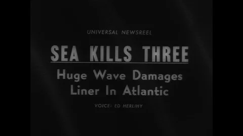 1966 - The ocean liner Michelangelo is seen sitting in a New York dock, heavily Stock Footage 138061230