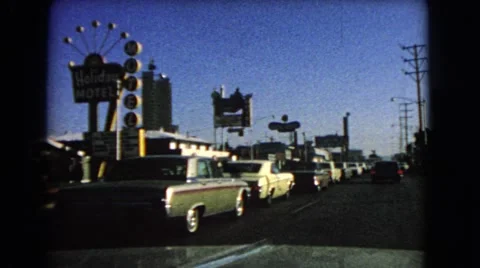 1966: people coming to enjoy rides and entertainment Stock Footage