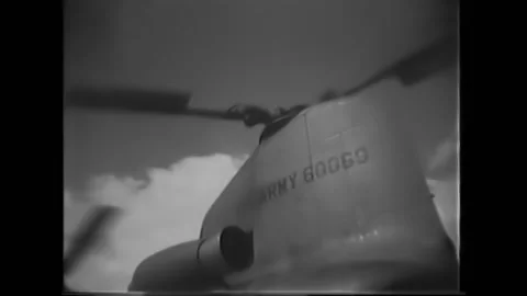 1966 - Pilots of the 228th Assault Support Battalion fly CH-45 Chinook Stock Footage 226613993