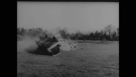 1966 - Spectators get to watch German car tests where the automobiles get Stock Footage 166832130