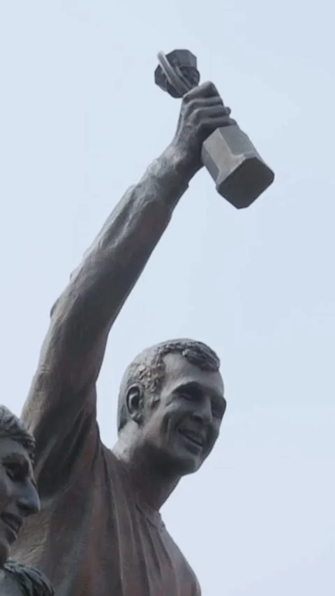 1966 WORLD CUP STATUE 12 VERTICAL - (9x16) Stock Footage 336558773