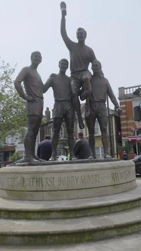 1966 WORLD CUP STATUE 13 VERTICAL - (9x16) Stock Footage 336558780