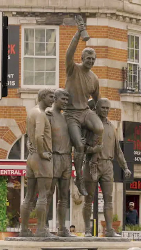 1966 WORLD CUP STATUE 2 VERTICAL - (9x16) Stock Footage 336558760