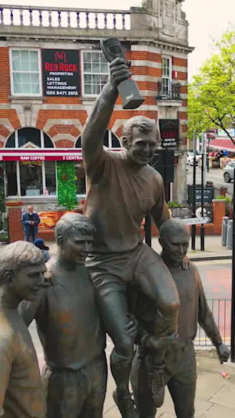 1966 WORLD CUP STATUE 21 VERTICAL - (9x16) Stock Footage 336558797