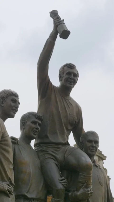 1966 WORLD CUP STATUE 3 VERTICAL - (9x16) Stock Footage 336558761