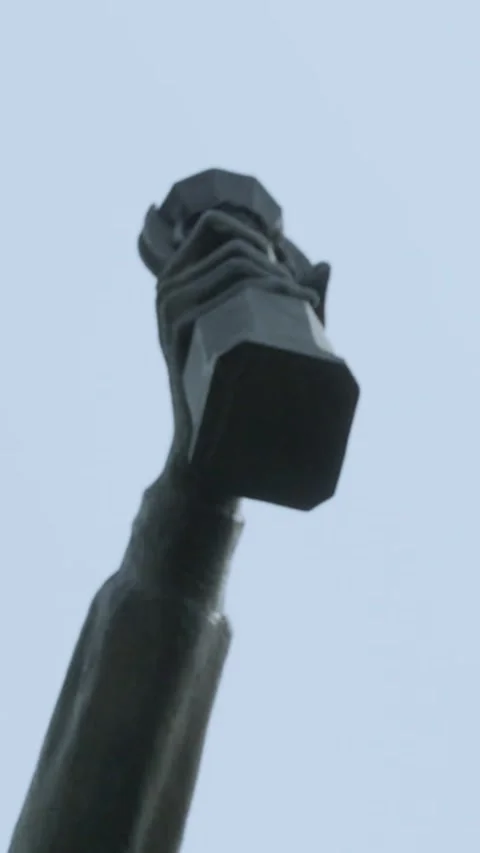 1966 WORLD CUP STATUE 8 VERTICAL - (9x16) Stock Footage 336558769