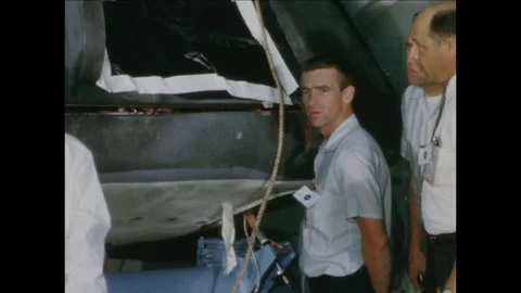 1967-Apollo 1 / Accident / Commando Module / Examination / 1967 Stock Footage