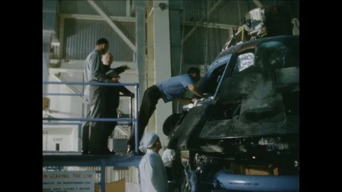 1967-Apollo 1 / Accident / Examination / 1967 Stock Footage