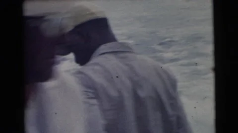 1967: enjoying the boating in sea CAMDEN, NEW JERSEY Stock Footage
