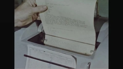 1967 - A flash message from the USAF 3rd Air Division is received at U-Tapao Air Stock Footage 126072754