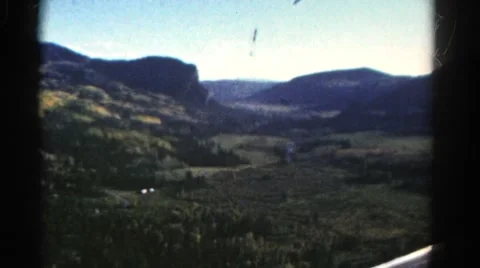 1967: mountain area is seen traveling by road COLORADO Stock Footage
