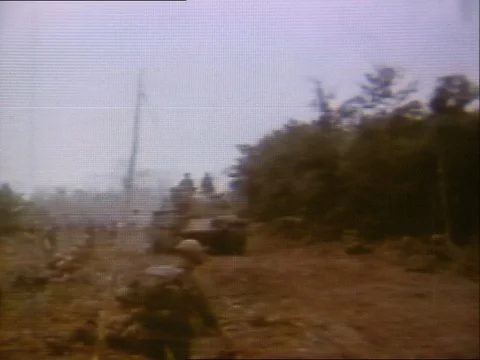 1967-Patrolling / Vietnam War / Vietnam / 1967 Stock Footage