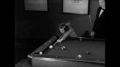 1967-Pool / World Pocket Billiards Championship / USA / 1967 Stock Footage