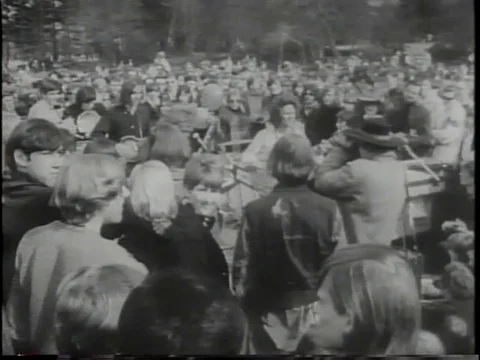 1967 Seattle Hippy Be-In Stock Footage 82369764