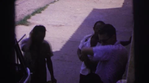1967: three guys standing outdoor BRAZIL Stock Footage