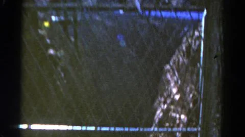 1967:COLORADO USA.Elevator Going Down Some Tall Mountain Behind A Gate Stock Photos
