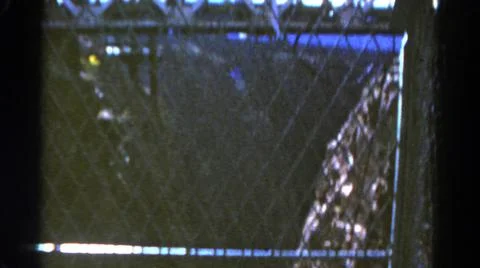 1967:COLORADO USA.Elevator Going Down Some Tall Mountain Behind A Gate Stock Photos