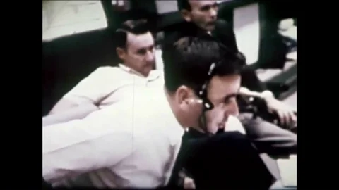1968 - Animation is used to help illustrate what re-entry looked like for Apollo Stock Footage 88708246