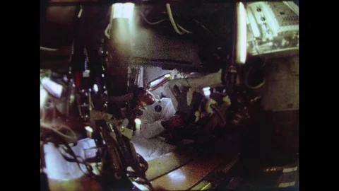 1968-Apollo 7 / NASA / Crew / Space Capsule / 1968 스톡 동영상 77809593
