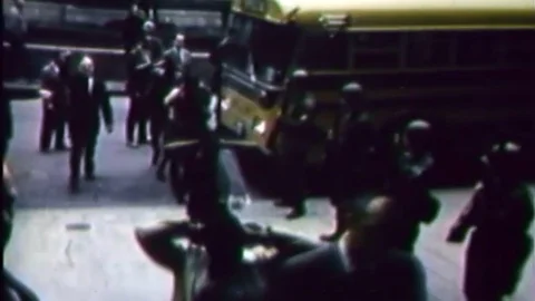 1968 Baltimore Riots PD 1  - rounding up arrested Stock Footage 120664857
