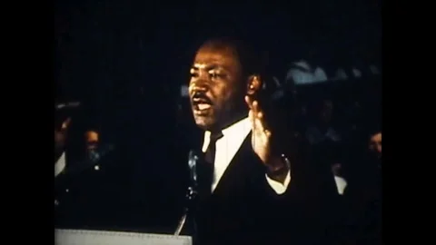 1968 - The civil rights leadership of Martin Luther King Jr. and H. Rap Brown Stock Footage