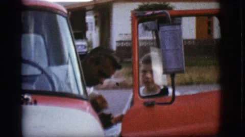 1968: a father coming home to his two sons COTTONWOOD, ARIZONA Stock Footage