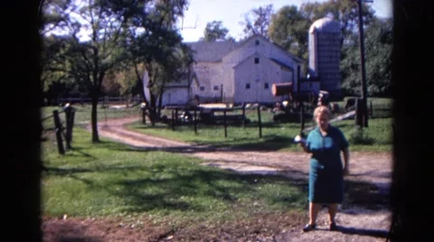 1968: a grandmother is talking about her farm and land WAUCONDA, ILLINOIS Stock Footage