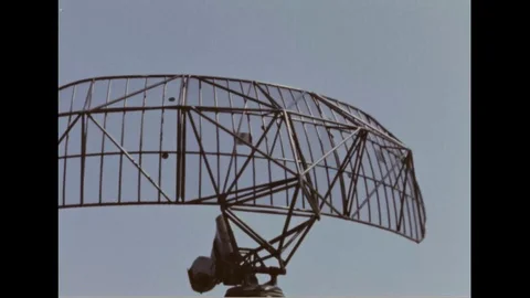 1968 - Ground troops and air support coordinate to bomb a target. Stock Footage 107738440