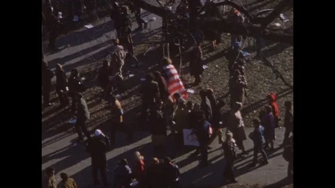 1969-Anti Vietnam Demonstration / Moratorium March on Washington / USA / Nov 15, Stock Footage