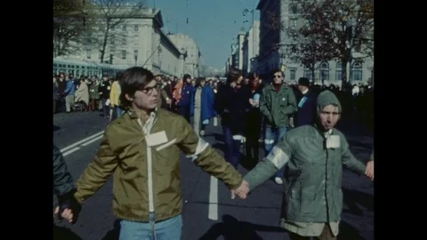 1969-Anti Vietnam Demonstration / Moratorium March on Washington / USA / Nov 16, Stock Footage