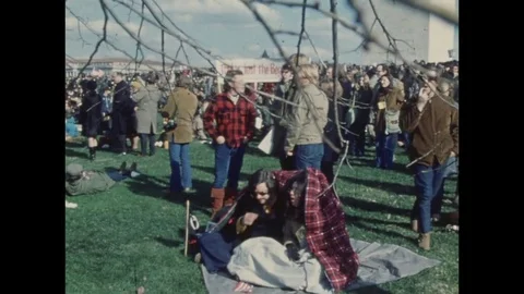 1969-Anti Vietnam Demonstration / Moratorium March on Washington / USA / Nov 16, Stock Footage