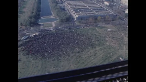 1969-Anti Vietnam Demonstration / Moratorium March on Washington / USA / Nov 16, Stock Footage