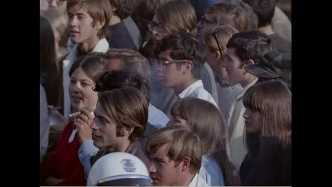 1969-Anti Vietnam Demonstration / Protest / USA / 1960 - 1969 Stock Footage