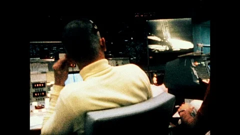 1969-Apollo 11 / Mission Control Center / Lunar Landing / 1969 Stock Footage