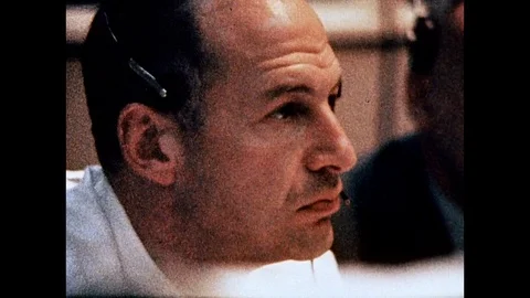1969-Apollo 11 / Mission Control Center / Landing / 1969 Stock Footage