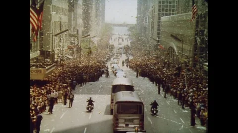 1969-Apollo 11 / Parade / USA / 1969 Stock Footage 77877615