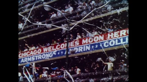1969-Apollo 11 / Parade / USA / 1969 Stock Footage