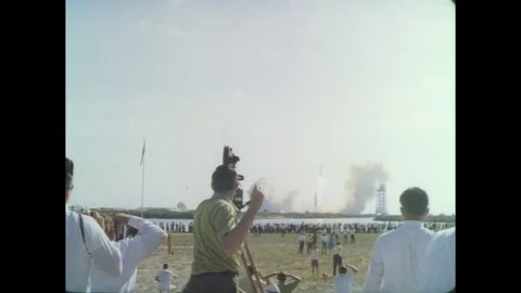 1969-Apollo 11 / Rocket Launch / Kennedy Space Center / USA / Jul 16, 1969 Stock Footage 77876608