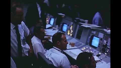 1969 - Apollo 11s command module re-enters Earths atmosphere. Video stock 86908961