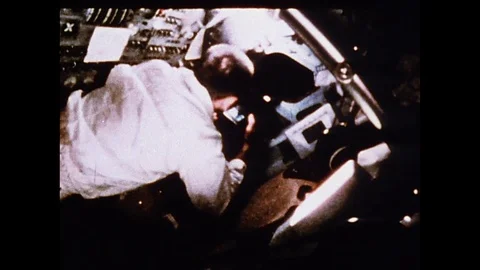 1969-Apollo 12 / Eclipse of the Sun / 1969 스톡 동영상 77957829